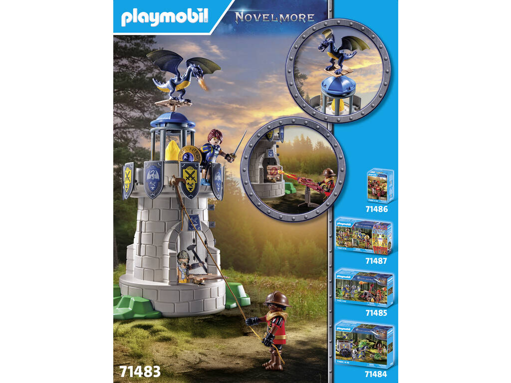 Playmobil Novelmore Torre del Cavaliere con Fabbro e Drago 71483