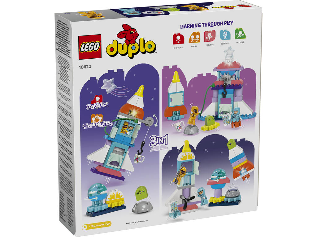 Lego Duplo Space Aventura en Lanzadera Espacial 3 en 1 10422