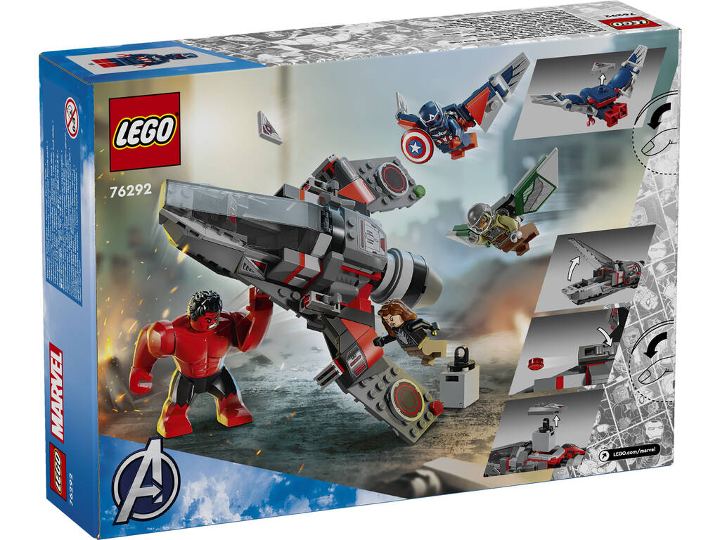 Lego Marvel Captain America Brave World Bataille entre Captain America et Hulk Rouge