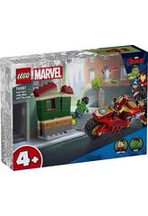 Lego Marvel Iron Man mit Motorrad und Hulk 76287