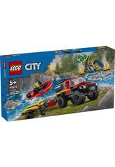 Lego City 4x4 Feuerwehrauto mit Rettungsboot 60412