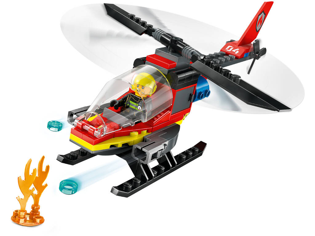 Lego City Helicóptero de Resgate de Bombeiros 60411