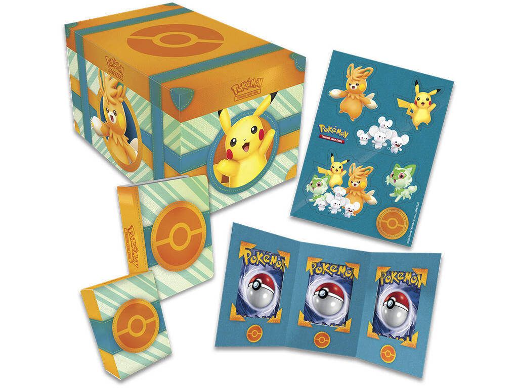 Pokémon TCG Briefcase Adventures in Paldea mit Puppe und Karten Bandai PC50467
