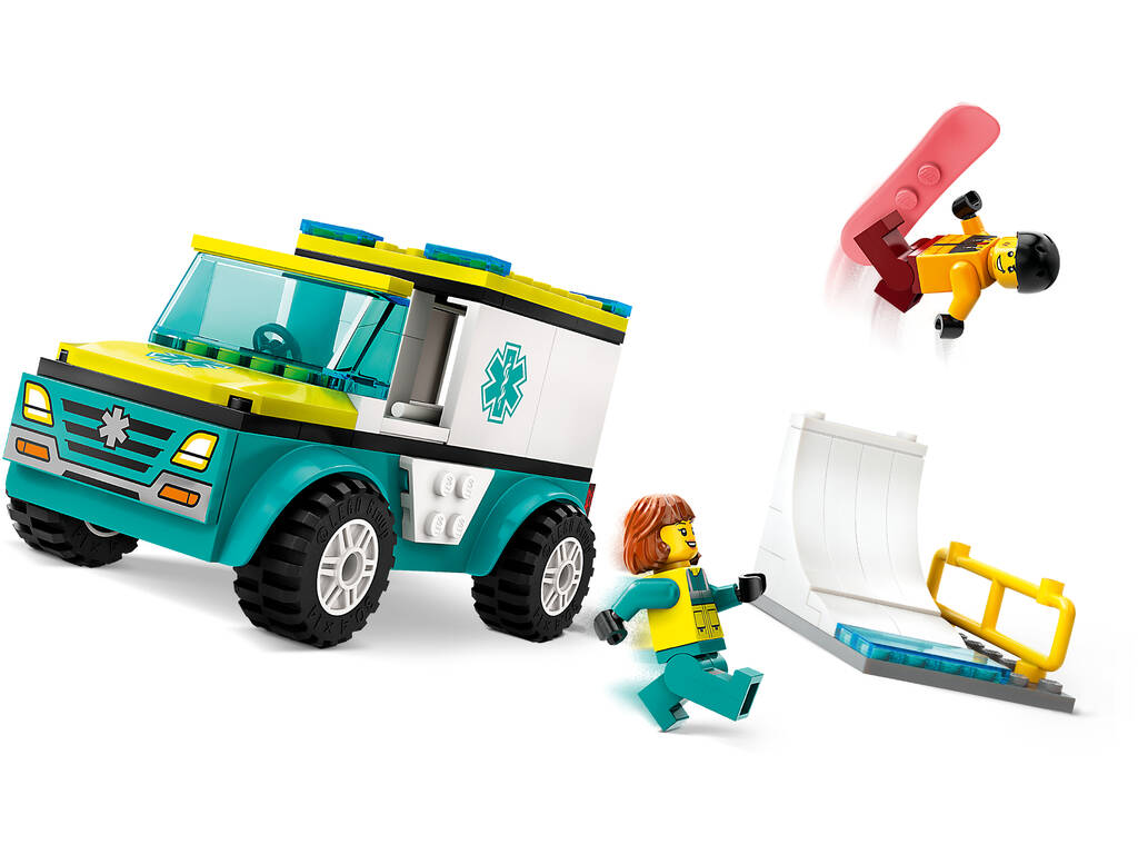 Lego City Ambulância de Emergências e Jovem com Snowboard 60403