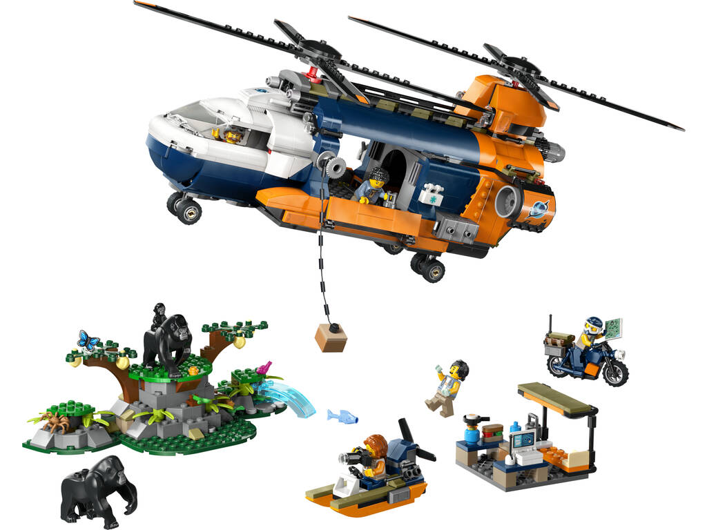 Lego City Exploration Jungle Explorers : Hélicoptère du camp 60437