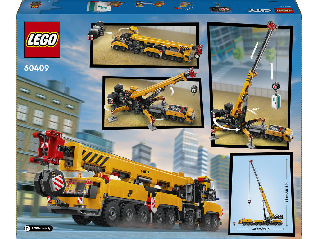 Lego City Grúa de Obra Móvil Amarilla 60409