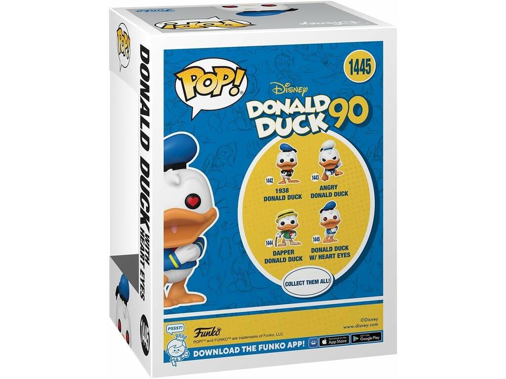 Funko Pop Disney Donald Duck 90 Pato Donald con Ojos de Corazón 75725