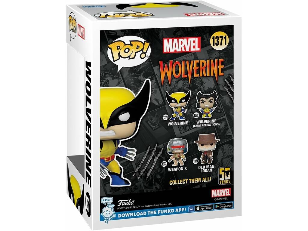 Funko Pop Marvel 50º Aniversário Wolverine Figura Wolverine com Cabeça Oscilante 77438