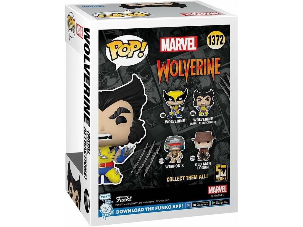 Funko Pop Marvel 50th Anniversary Wolverine Adamantium Swing Head Wolverine Figure 77436