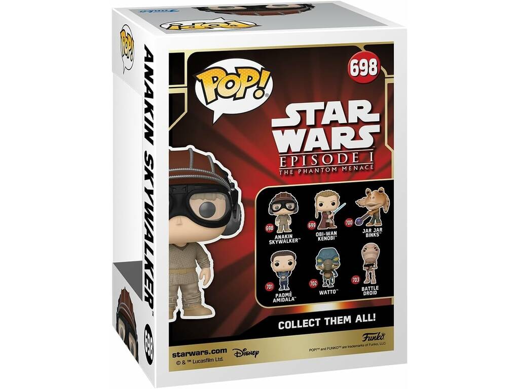 Funko Pop Star Wars Figura di Anakin Skywalker con testa oscillante 76015