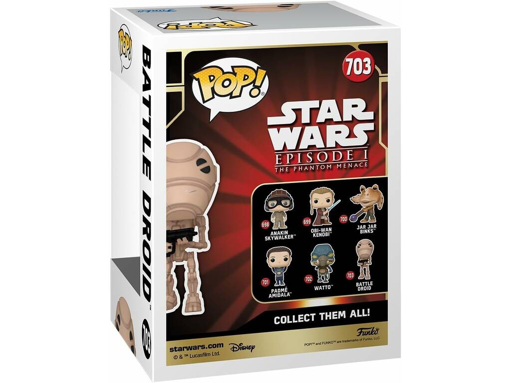 Funko Pop Star Wars Figura Battle Droid com Cabeça Oscilante 76016