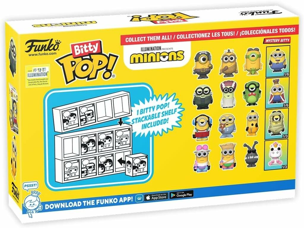 Funko Pop Bitty Minions 4 Pack Mini Figures 73036