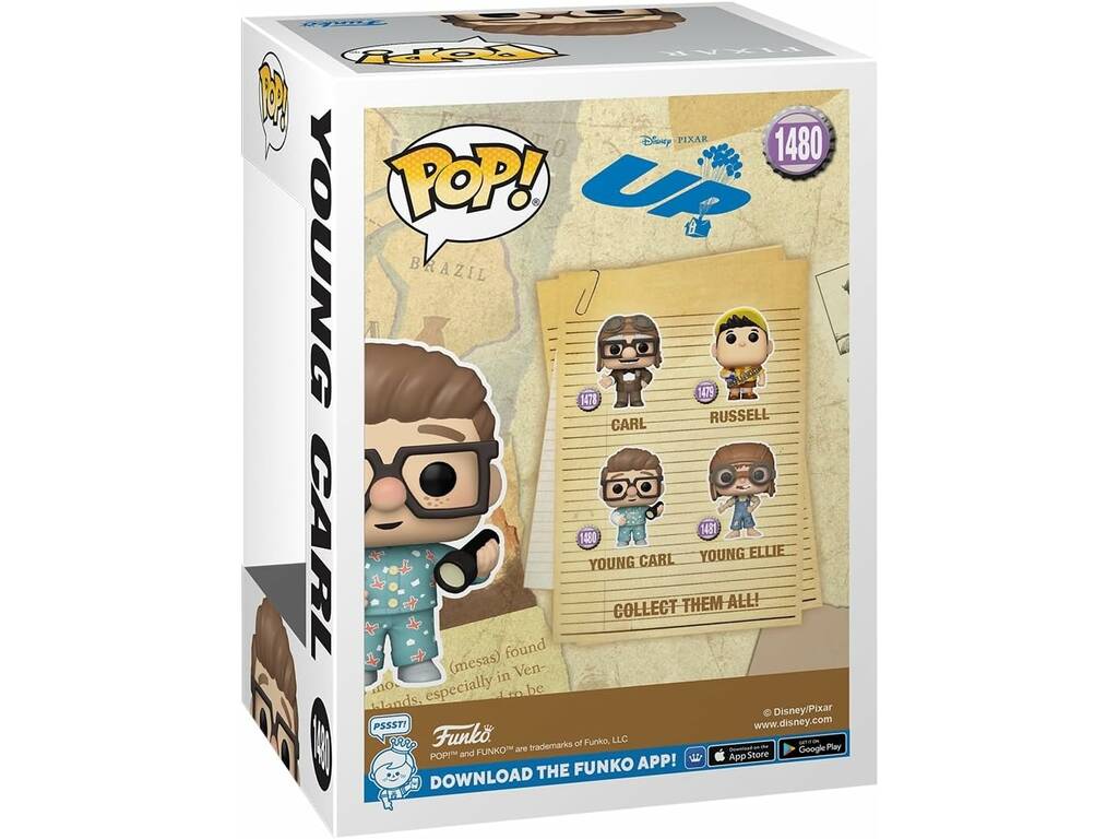 Funko Pop Disney Pixar Up Figura Giovane Carl 80838