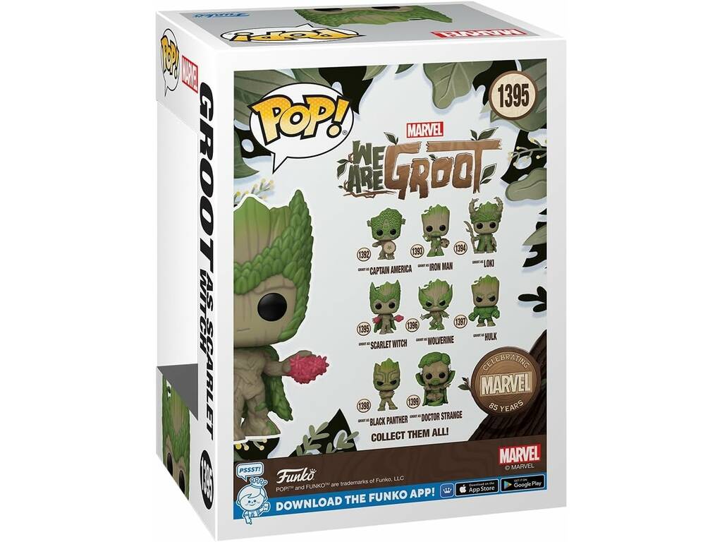 Funko Pop Marvel We Are Groot Figur Groot als Scarlet Witch mit Wackelkopf 79518