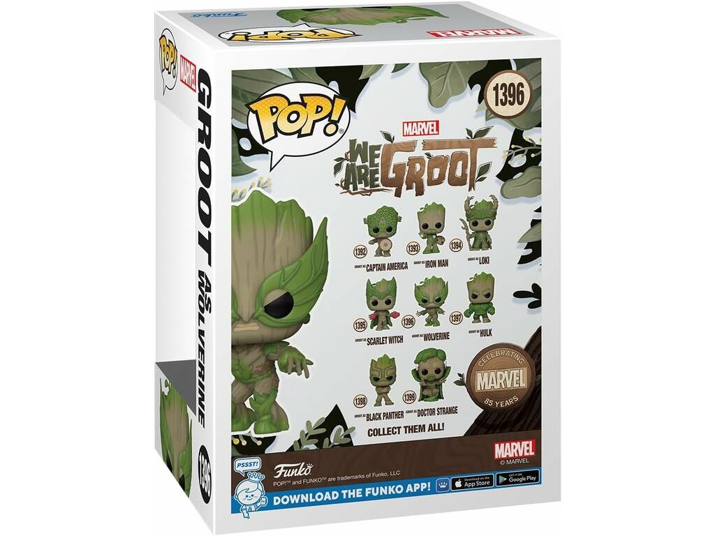 Funko Pop Marvel We Are Groot Figura Groot como Wolverine com Cabeça Oscilante 79519