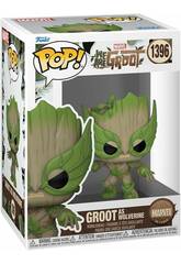 Funko Pop Marvel We Are Groot Figur Groot als Wolverine mit Wackelkopf 79519