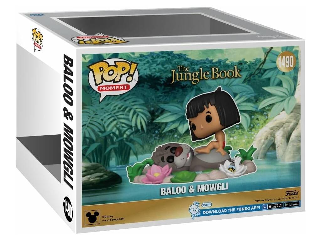 Funko Pop Moment El Libro de la Selva Figura Baloo y Mowgli 80789