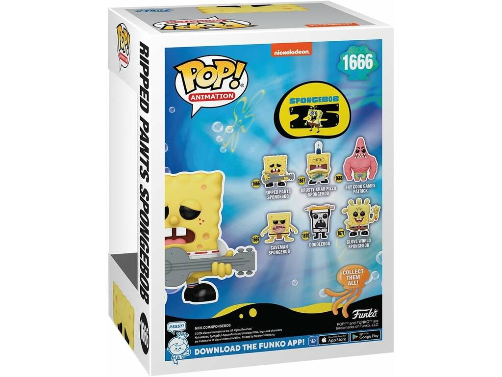 Funko Pop Animation SpongeBob 25º Aniversário Figura SpongeBob com Guitarra 75735