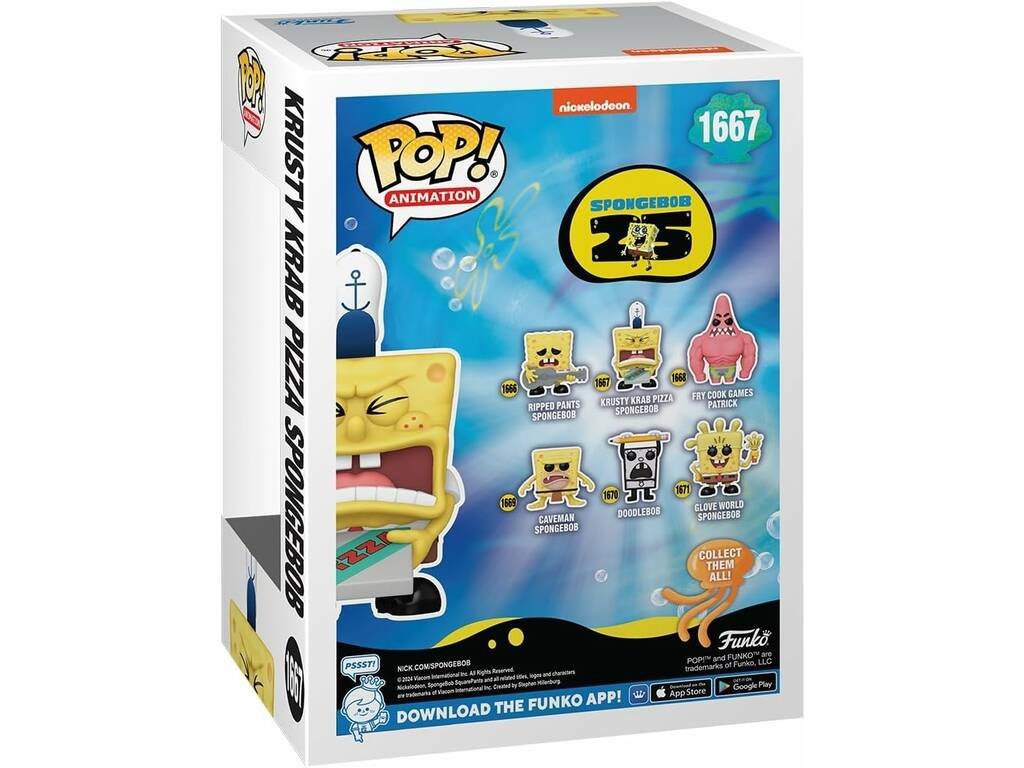 Funko Pop Animation Bob Esponja Figura Bon Esponja con Pizza 75738