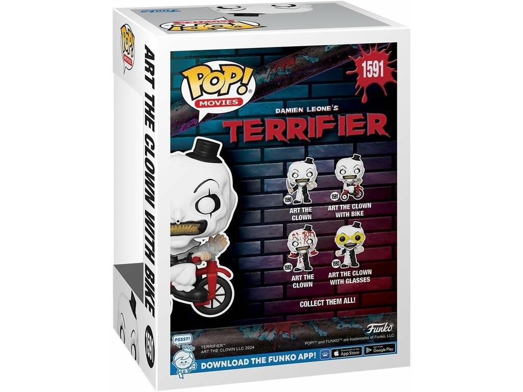 Funko Pop Movies Terrifier Figura Art The Clown con Bicicleta 80706