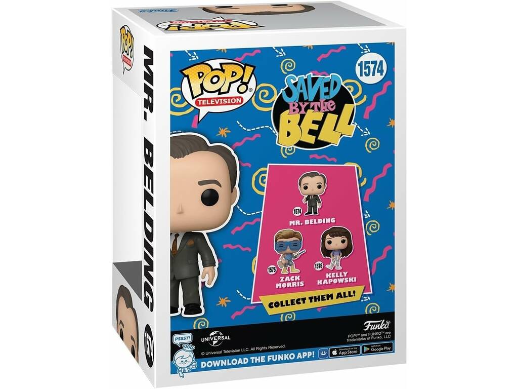 Funko Pop Television Salvados Por La Campana 30 Aniversario Figura Mr. Belding 80181