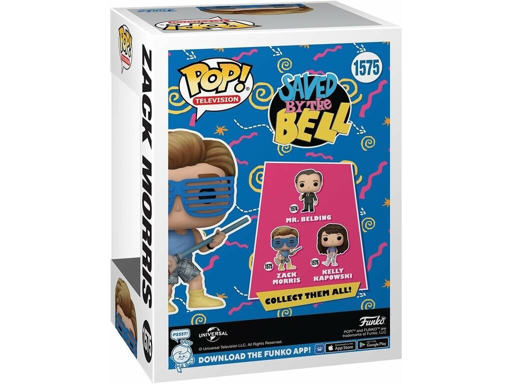 Funko Pop Television Salvati dalla Campana 30° Anniversario Figura di Zack Morris 80184