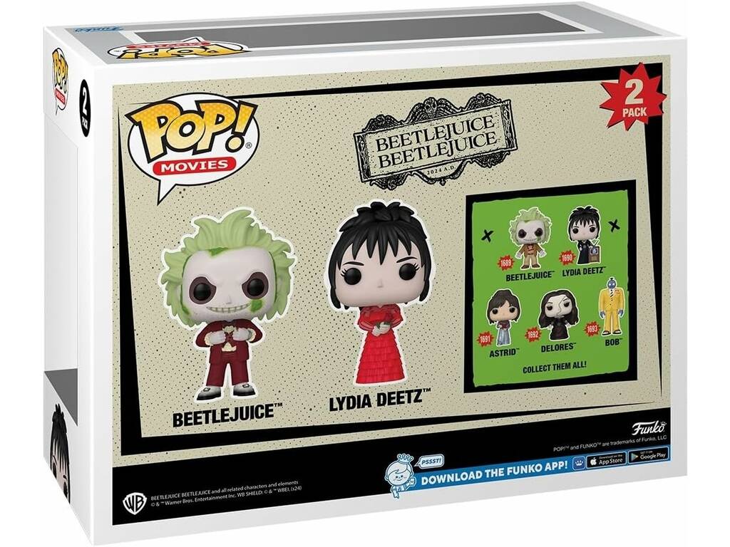 Funko Pop Movies 2 Pack Beetlejuice Beetlejuice Figura Beetlejuice y Lydia Deetz 83087