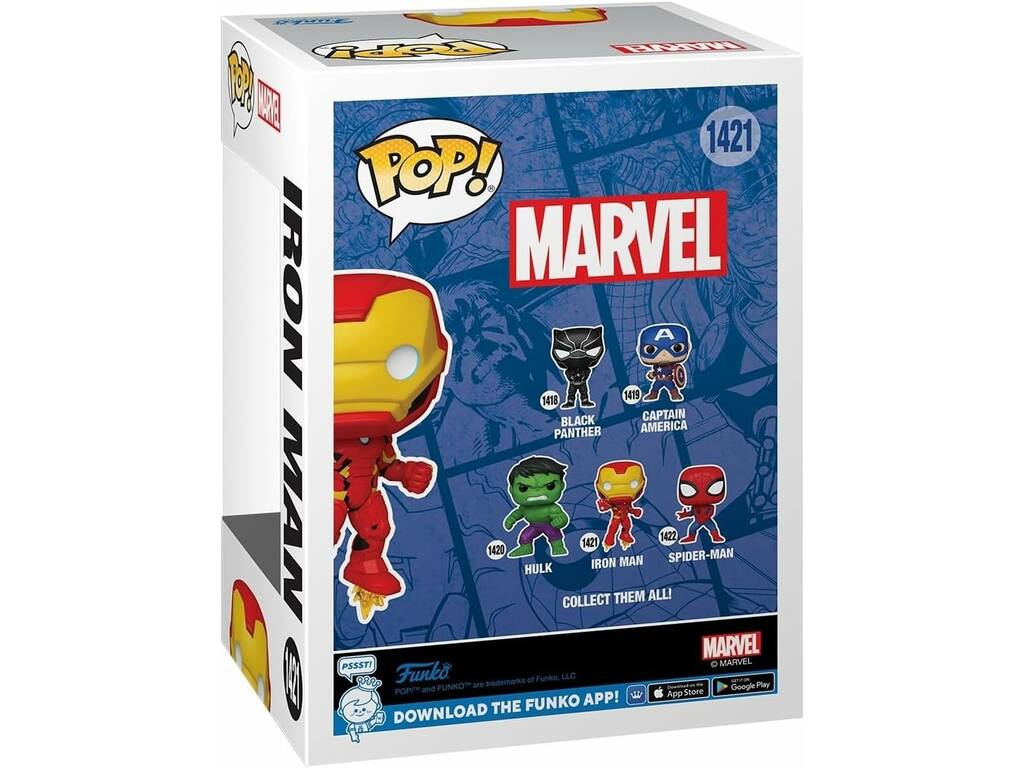 Funko Pop Marvel Figura di Iron Man con testa oscillante 82499