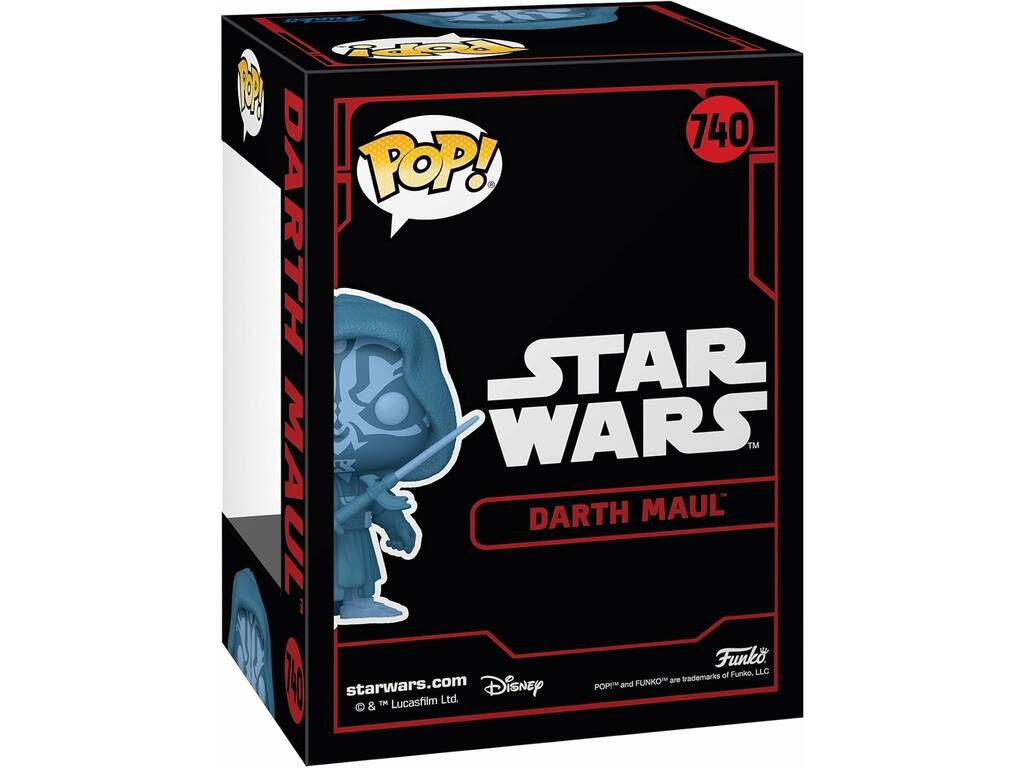 Funko Pop Star Wars Darkside Figura Dath Maul Brillo en la Oscuridad con Cabeza Oscilante