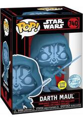 Funko Pop Star Wars Darkside Dath Maul Figure phosphorescente avec tte pivotante