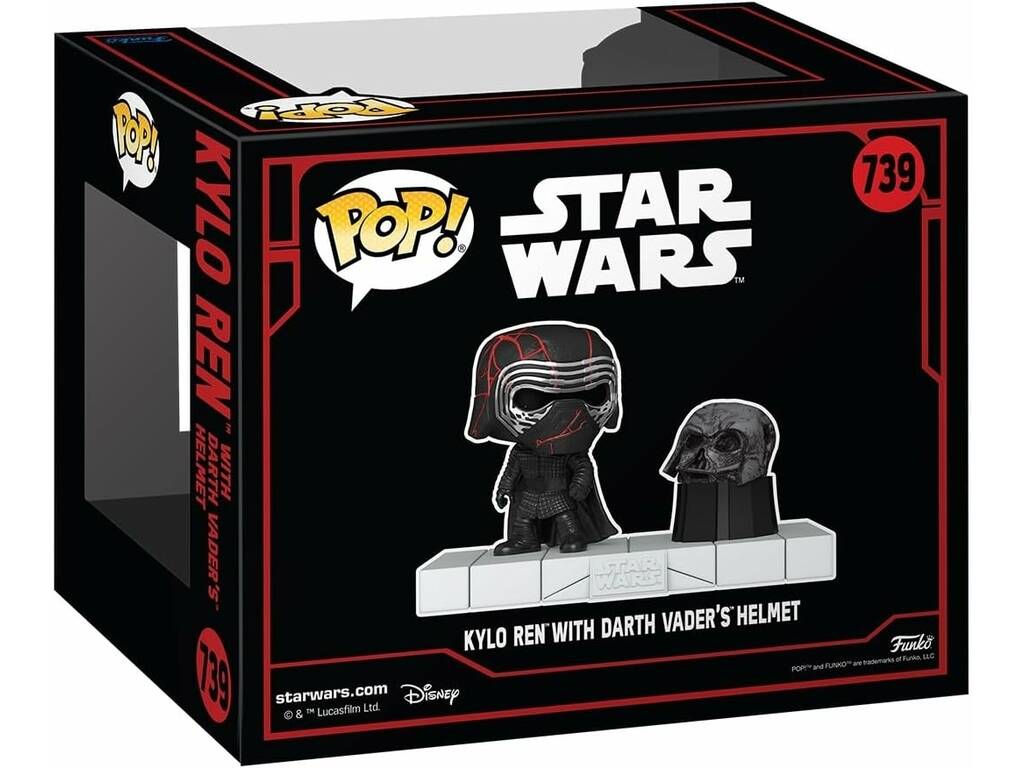 Funko Pop Star Wars Darkside Figura Kylo Ren con Cabeza Oscilante y Escena 80772