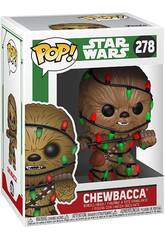 Funko Pop Star Wars Figura Chewbacca Navideo con Cabeza Oscilante