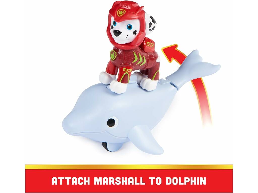 Patrouille Canine Aqua Pups Figure Marshall et Dolphin Spin Master 6066147