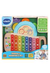 Xilofone e Pandeireta 2 em 1 Madeira Eco de Vtech 80-615622