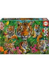 Puzzle 500 Tiger Jungle Educa 19902