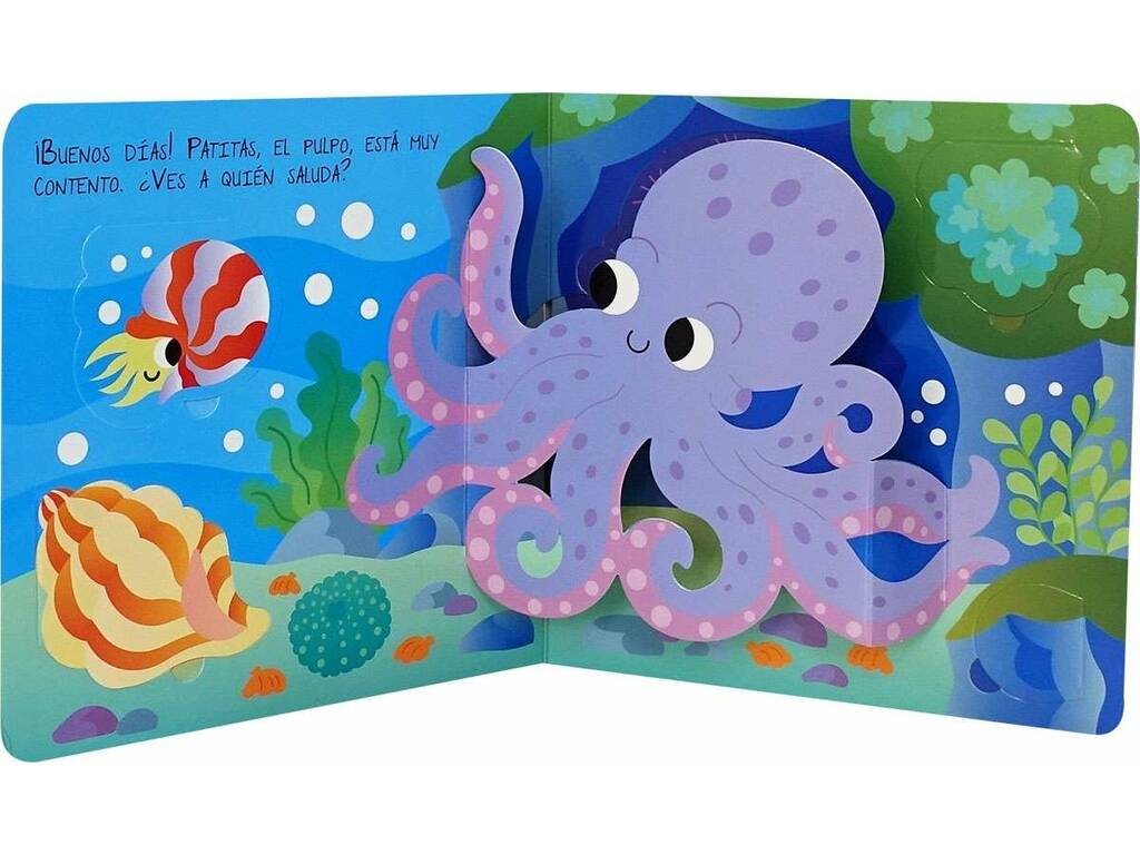 Livre dépliant et découvertes Animaux marins avec pop-ups et rabats