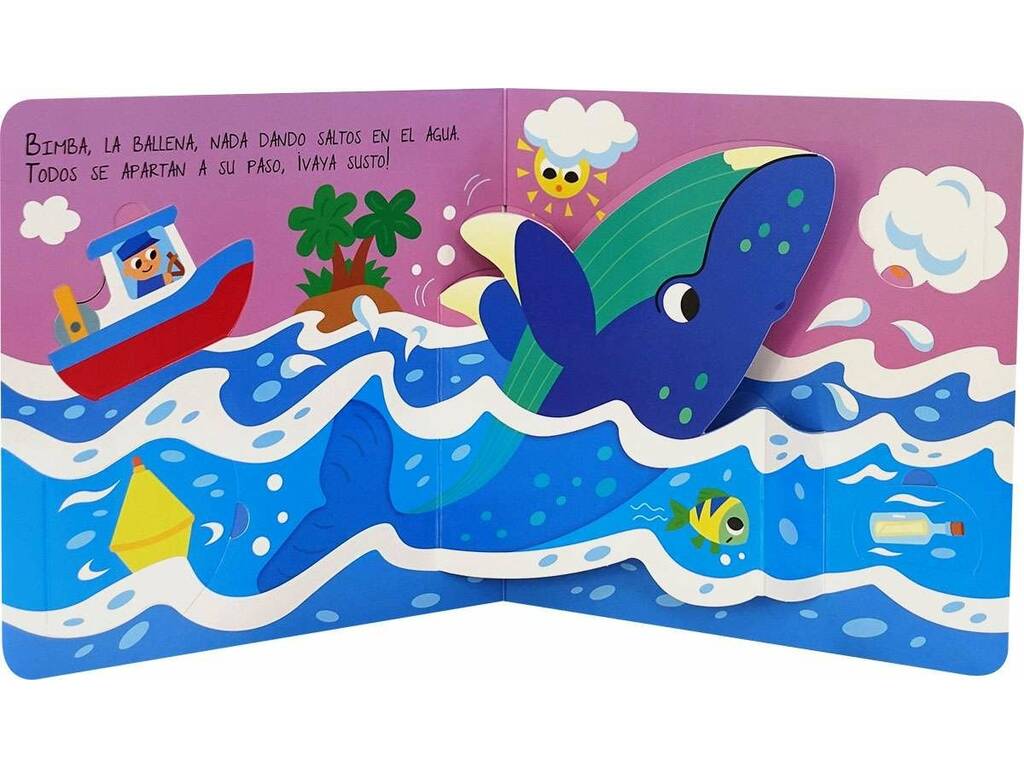 Livre dépliant et découvertes sur les baleines avec pop-ups et rabats