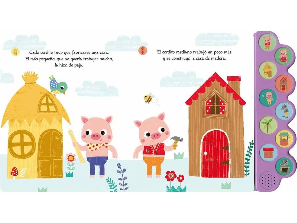 Livre Écoutez l'histoire des trois petits cochons avec les sons