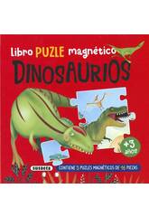 Livre puzzle magntique Dinosaures avec 3 puzzles de 16 pices