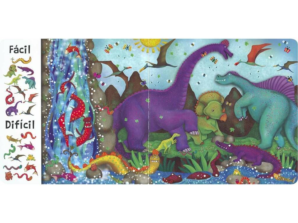 Livre de quête de dinosaures facile et difficile