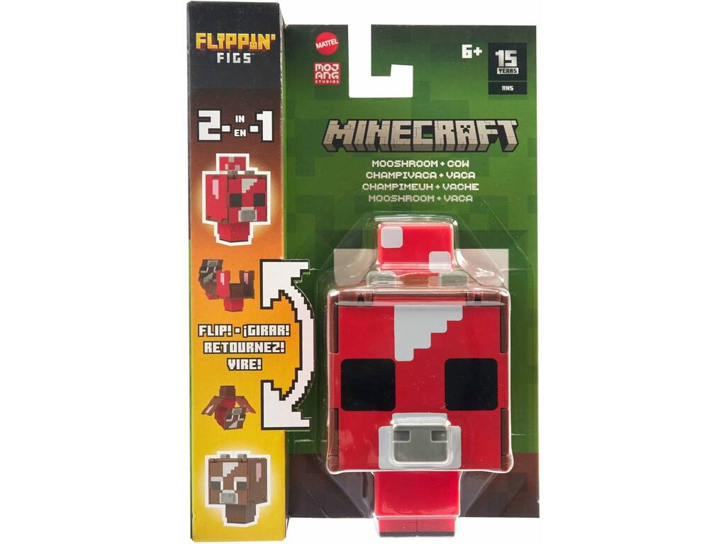 Minecraft Figura Intercambiável 2 em 1 Mattel HTL43