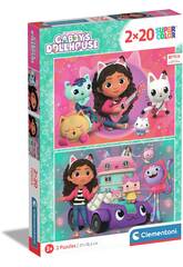 Puzzle 2X20 Gabby's Doll House di Clementoni 24802