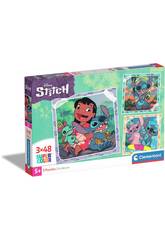 Supercolor Puzzle 3X48 Disney Stitch Clementoni 25321