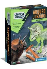 Cincia e Jogo Arqueojogando Triceratops Fosforescente Clementoni 55538