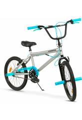 Bicicleta 20? BMX Rueda Fina Plateada y Azul Toimsa 546