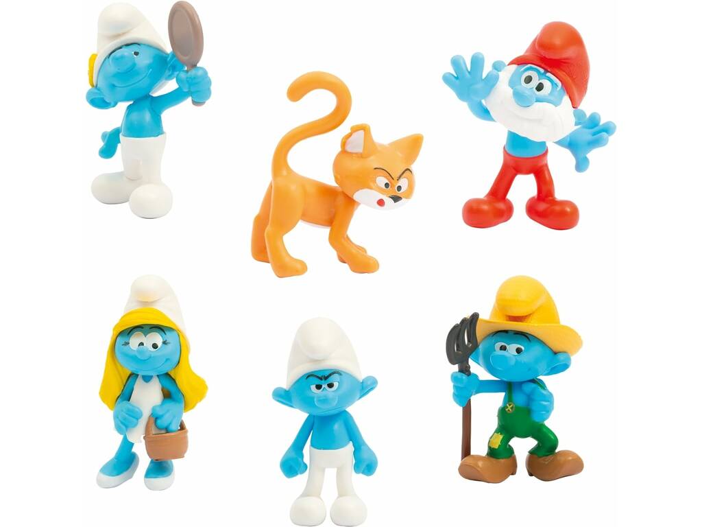 Smurfs Multipack de Coleção com 6 Figuras Famosa PUF14000