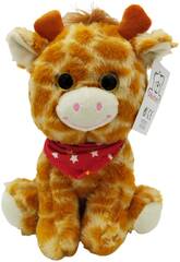 20 cm groen Plsch-Giraffe mit Halstuch