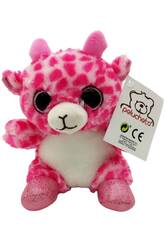 Jouet doux 14 cm Girafe rose