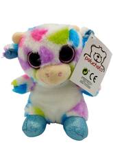 Peluche 14 cm Mucca Multicolore