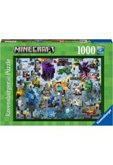 Puzzle 1000 Peças Minecraft Mobs Ravensburger 17188